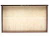 Dřevěná patrová postel s úložným prostorem 90 x 200 cm tmavé dřevo REGAT_877140