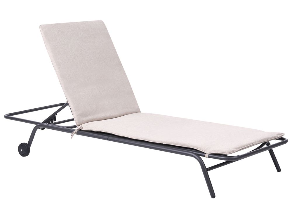 Șezlong VOLTERRA Reclinabil Metal Bej