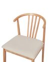 Esszimmerstuhl Gummibaumholz hellbraun / hellbeige 2er Set CRAIG_926561