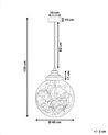 Hängeleuchte Glas silber Kugelform BENI Groß_785098