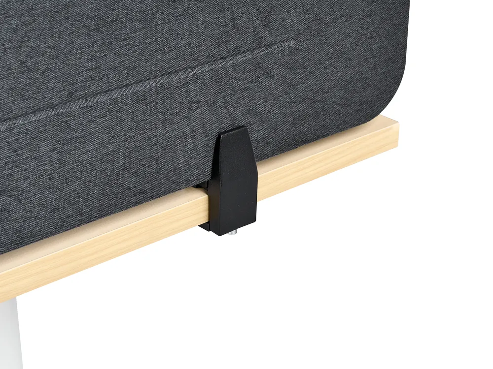 Desk Screen ZIGGY 180 x 40 cm Dark Grey_1015426