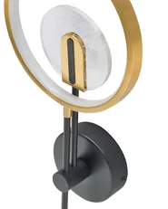 LED Wall Lamp SAMBRE Metal Gold Black_1008839