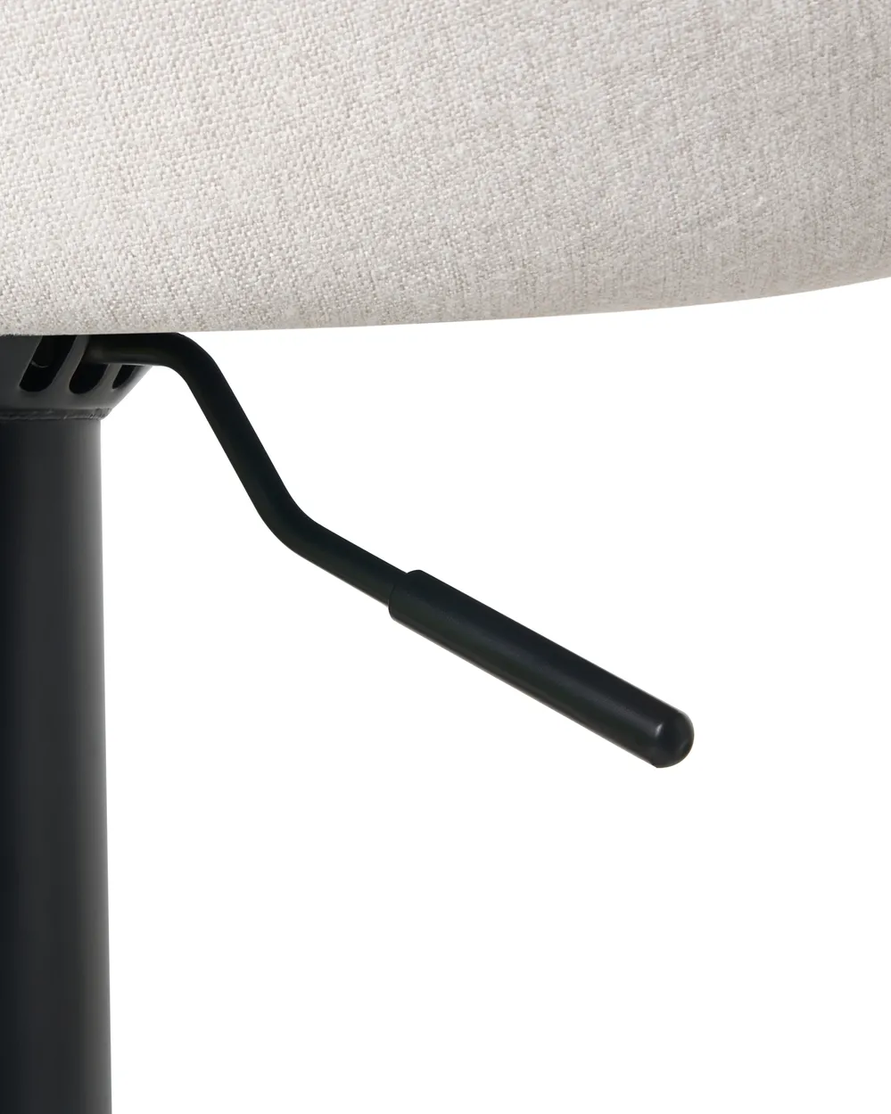 Set of 2 Bar Stools MEDULIN Swivel Fabric Light Grey_1011540