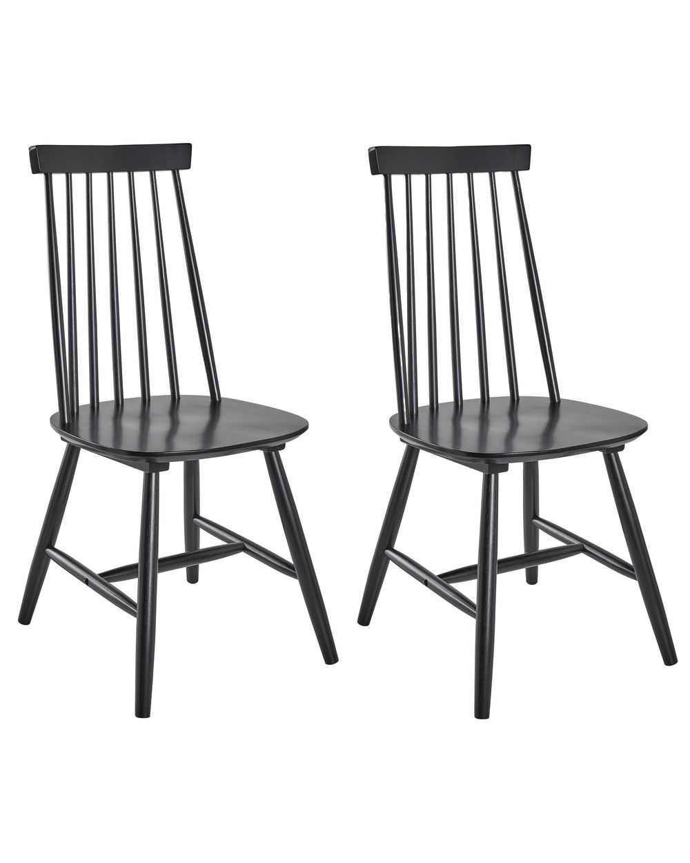 Set di 2 sedie da pranzo BURBANK Legno Nero