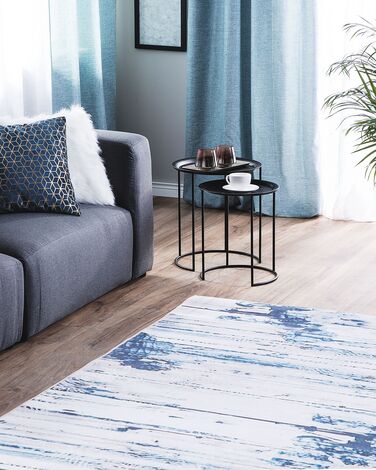 Area Rug 160 x 230 cm Beige and Blue BURDUR