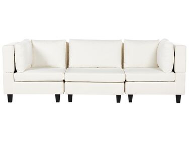 Háromszemélyes kombinálható fehér kárpitozott kanapé UNSTAD