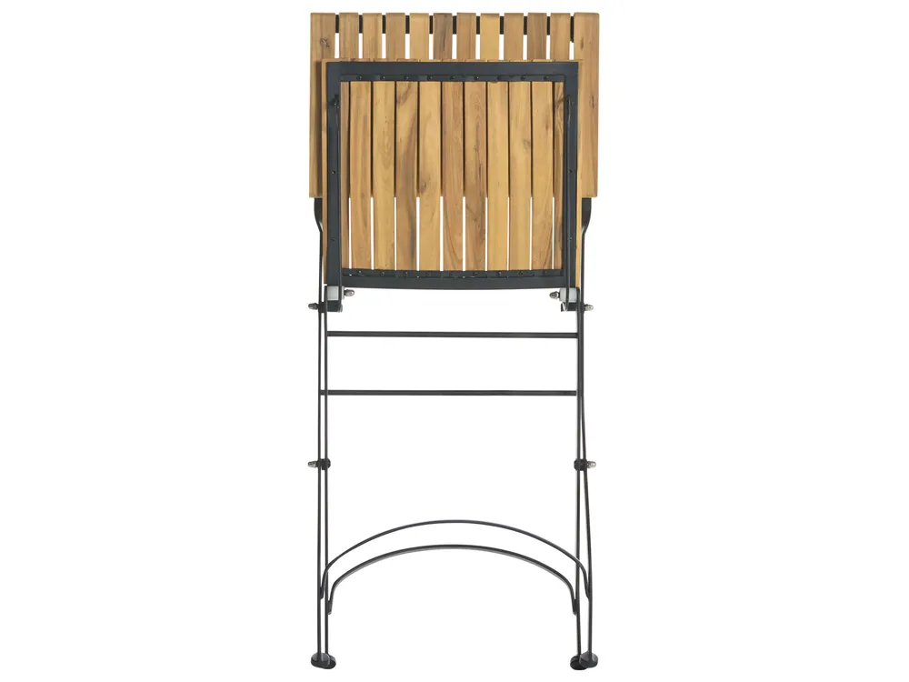 Garden Dining Set 6 Seater LASCARI Folding Acacia Wood Light Brown_1075322