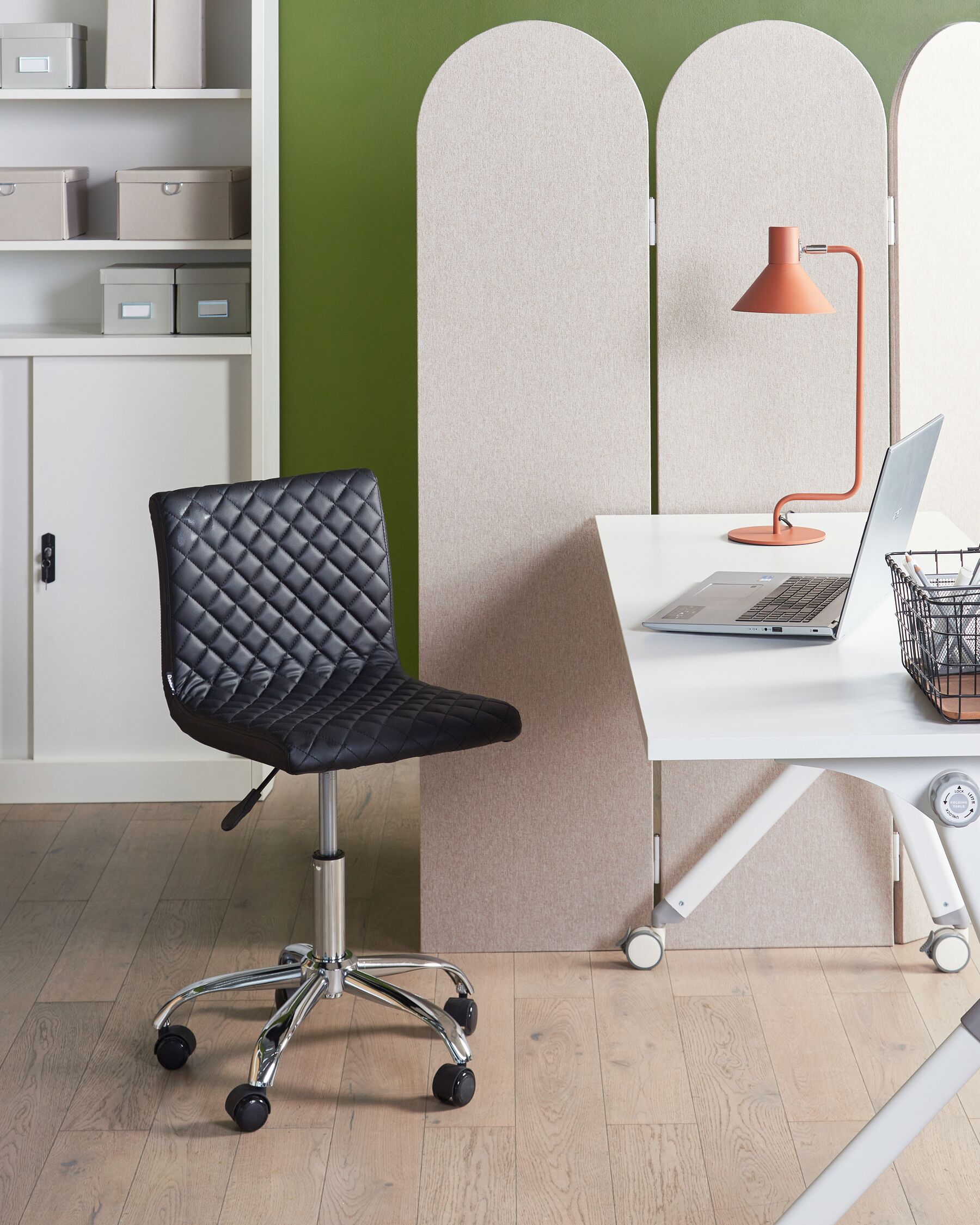 Faux Leather Desk Chair Black ORLANDO_932463