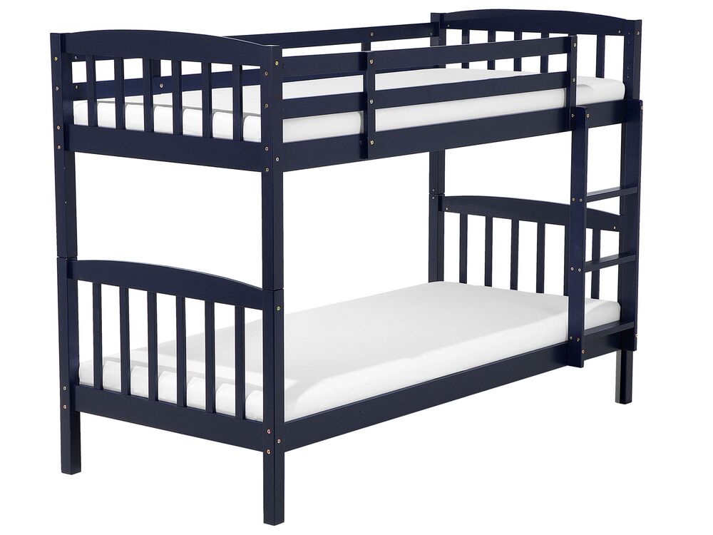Letto a castello Legno di pino REVIN 90 x 200 cm Blu marino