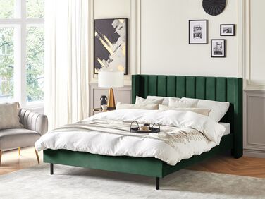 Velvet EU King Size Bed Green VILLETTE