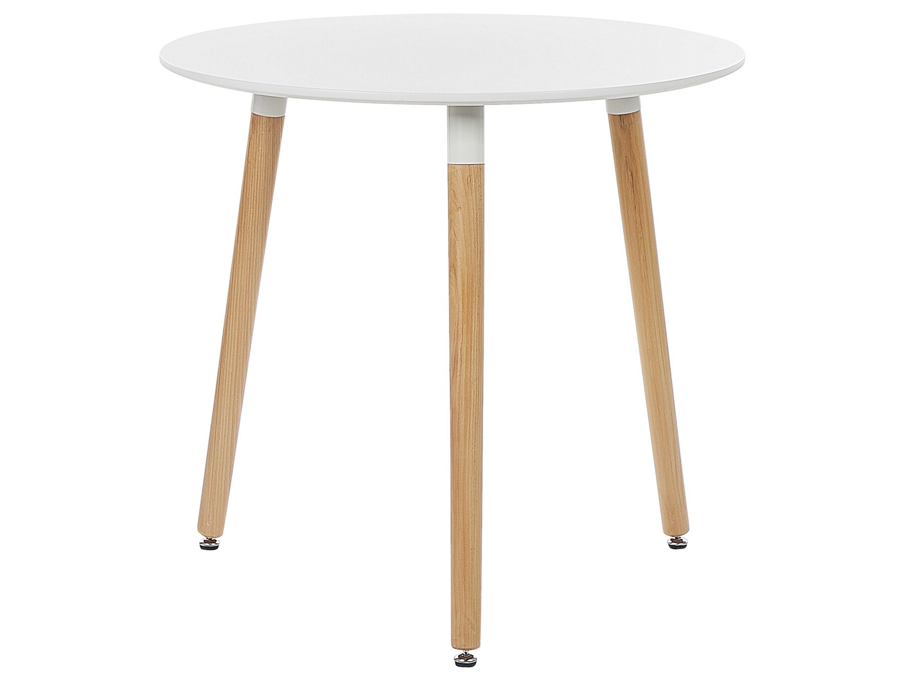 Mesa de comedor blanco/madera clara ⌀ 80 cm BOMA_821719