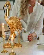 Lampe à poser Flamand rose VICE Doré_1171433