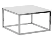 Set of 2 Coffee Tables BREA Tempered Glass White_757549