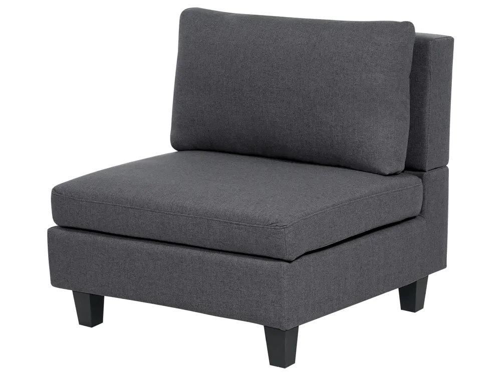 Divano modulare 3 posti UNSTAD Tessuto Grigio scuro_893575
