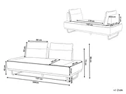 Sofa 3 Seater FAXEN Fabric Black_1025183