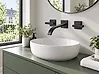 Wall Mounted Basin Mixer Tap BERRACO Brass Black
