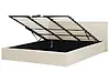Ottoman Bed ORBEY Fabric Light Beige 180 x 200 cm (EU Super King)