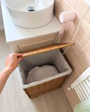 Kosz na pranie z pokrywą MUCUBAJI Brązowy 83 L_1110239