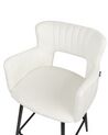 Sada 2 sametových barových židlí bílé SANILAC_912669