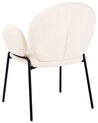 Set of 2 Boucle Dining Chairs White ELY_930097