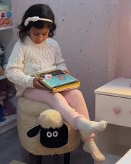 Pufa zwierzak ze schowkiem SHEEP Baranek Jasnobeżowy_1050823