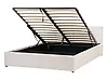 Ottoman Bed LAURESSES Fabric Light Beige 140 x 200 cm (EU Double)