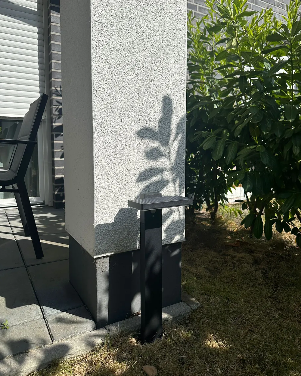 Solar Outdoor LED Bollard Lamp POPLAR with Motion Sensor Black_986746