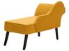 Left Hand Fabric Chaise Lounge Mustard BIARRITZ_934323