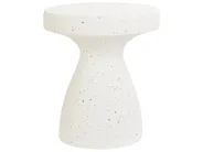 Stolik pomocniczy BIVIERE 39 cm 39 cm Efekt lastryko Złamana biel_918801