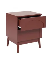 2 Drawer Bedside Table BOULIA Burgundy_1175217