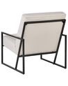 Fauteuil fluweel lichtbeige DELARY_934744