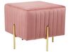 Velvet Footstool Pink DAYTON_860638