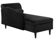 Right-Hand Chaise Longue LUIRO with Storage Velvet Black_769517