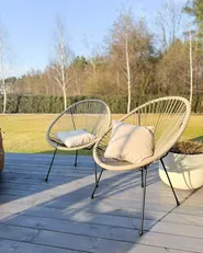 Sedia da giardino ACAPULCO II Rattan sintetico (PE) Grigio chiaro_979650
