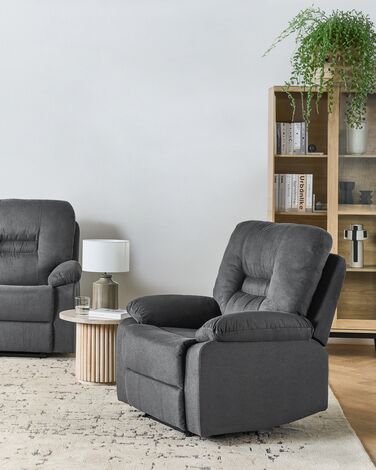 Fabric Manual Recliner Chair Grey BERGEN II