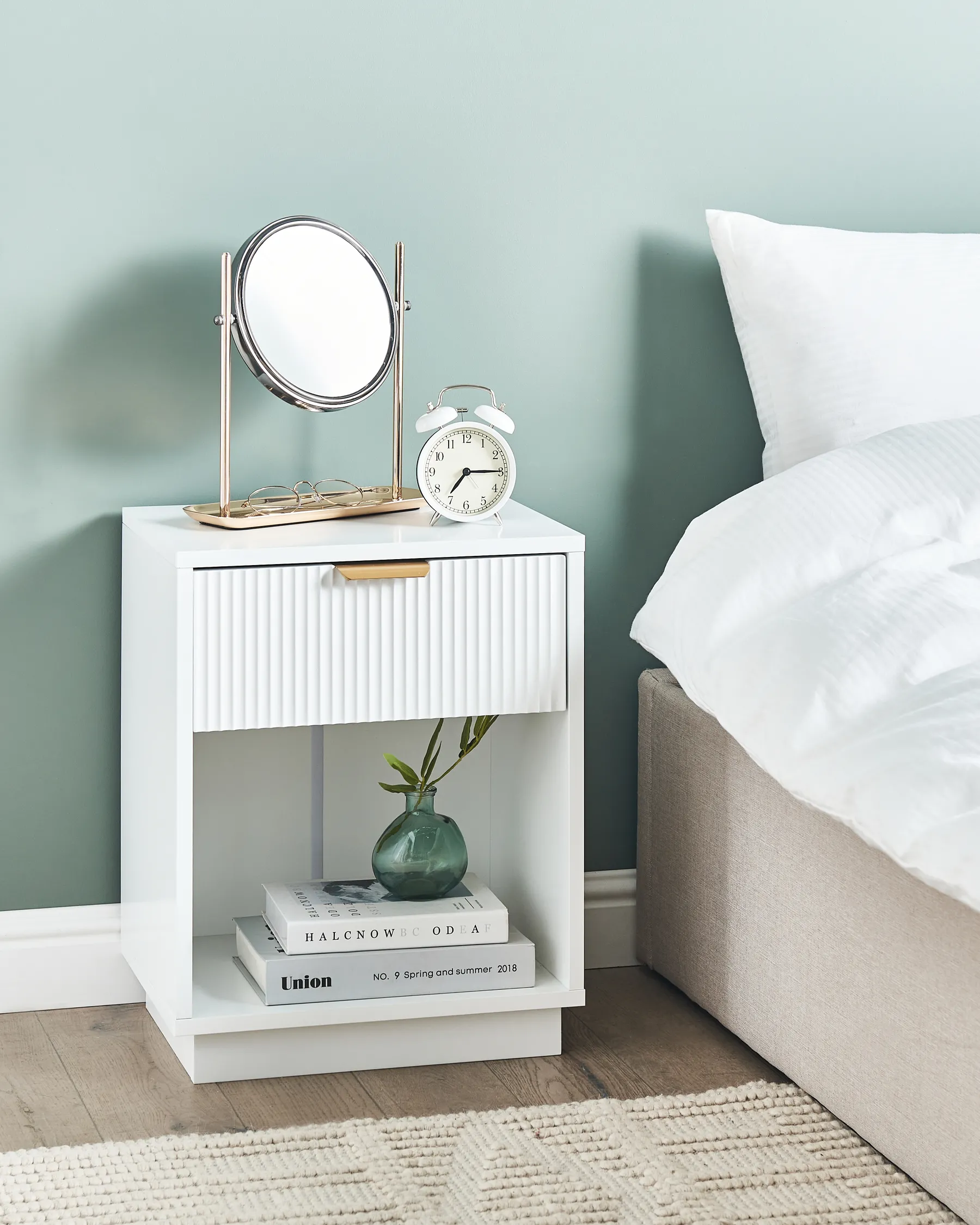 1 Drawer Bedside Table SUMMERVILLE White_962842