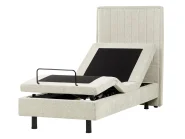 Bett verstellbar Stoff DUKE II 80 x 200 cm Beige_988329