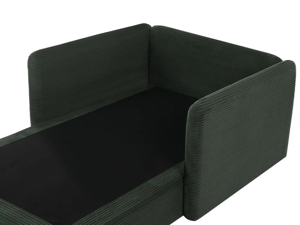 Modular Corner Sofa 3 Seater EGERIS Corduroy Dark Green Left Hand_1067170