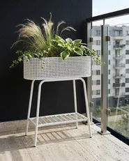 Kwietnik LINNAEA 60 cm Metal Biały_1064756