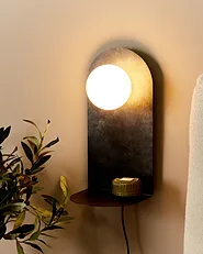 Lampa ścienna MAPI z półką Metal Grafitowy_1153828