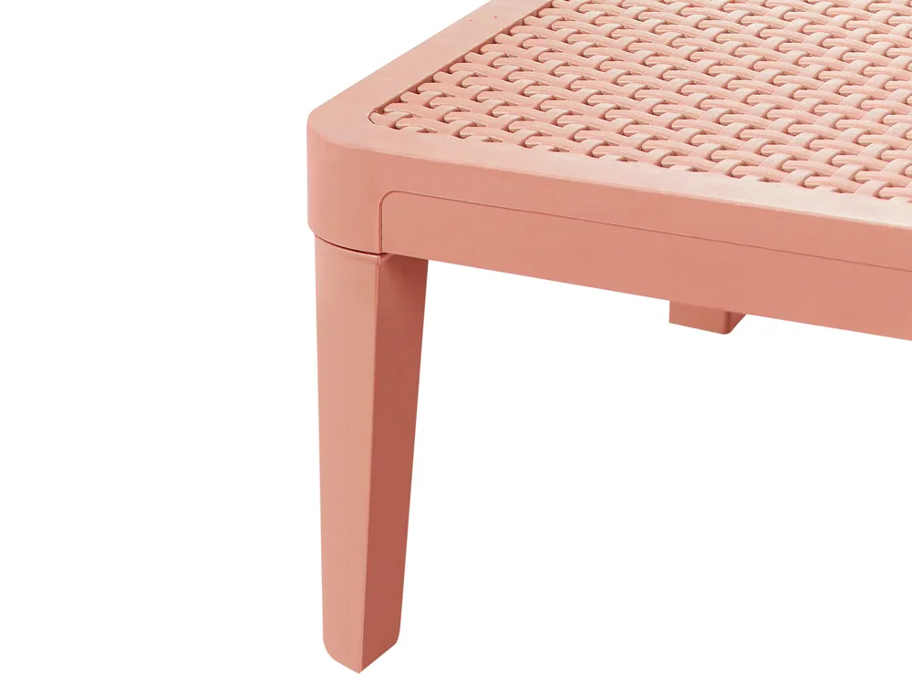 Lettino Prendisole OSSIMO Materiale sintetico Rosso_1032262