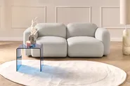 Sofa 3 Seater AFOSS Fabric Light Beige_1012440