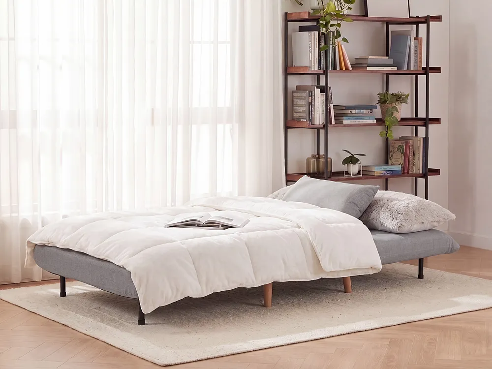 Sofa rozkładana jednoosobowa SETTEN Jasnoszary_1153731