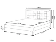Bed Velvet LIMOUX 140 x 200 cm (EU Double) Black_867211
