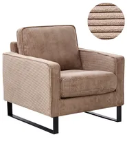 Poltrona VIND Velluto a coste Beige_965592