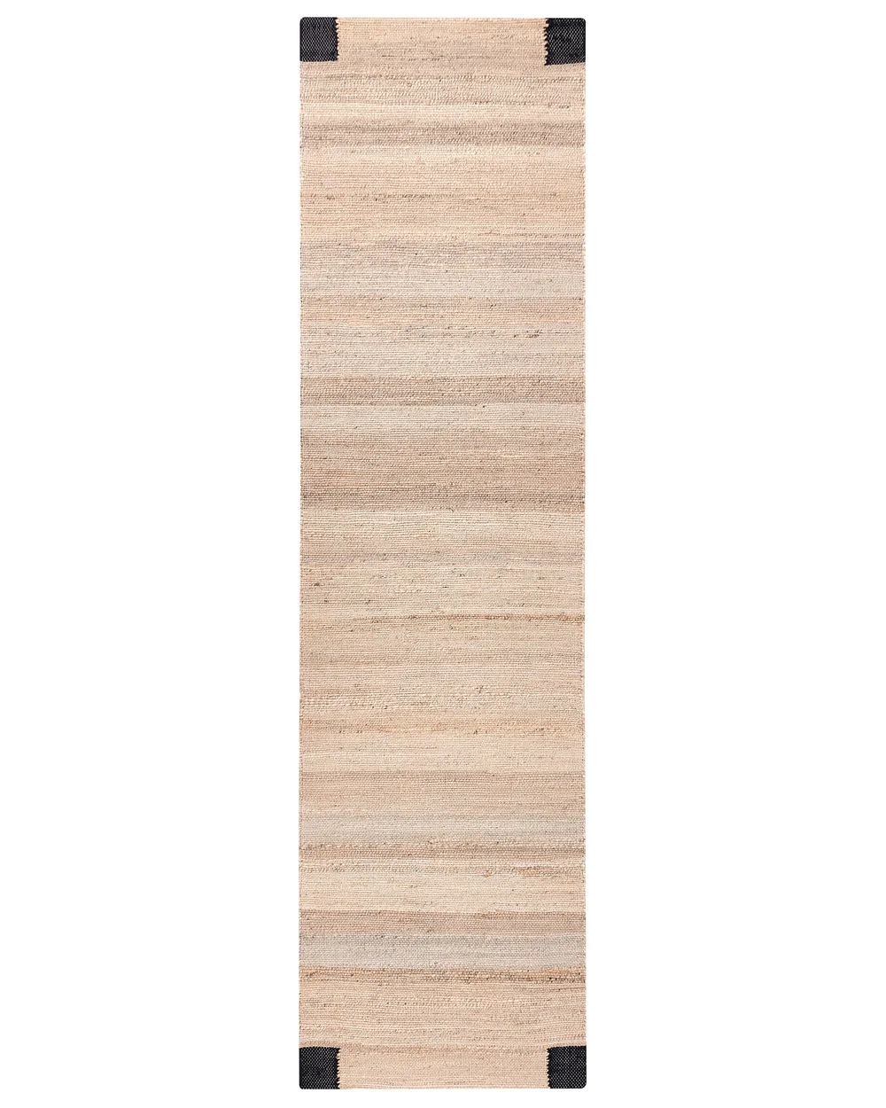 Dywan AMRAVATI Czarny/ beżowy 80 x 300 cm Juta