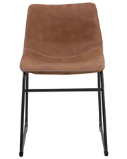 Set di 2 sedie da pranzo BATAVIA Tessuto Marrone dorato_725022
