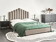Bed Velvet VINCENNES 140 x 200 cm (EU Double) Taupe_1174289