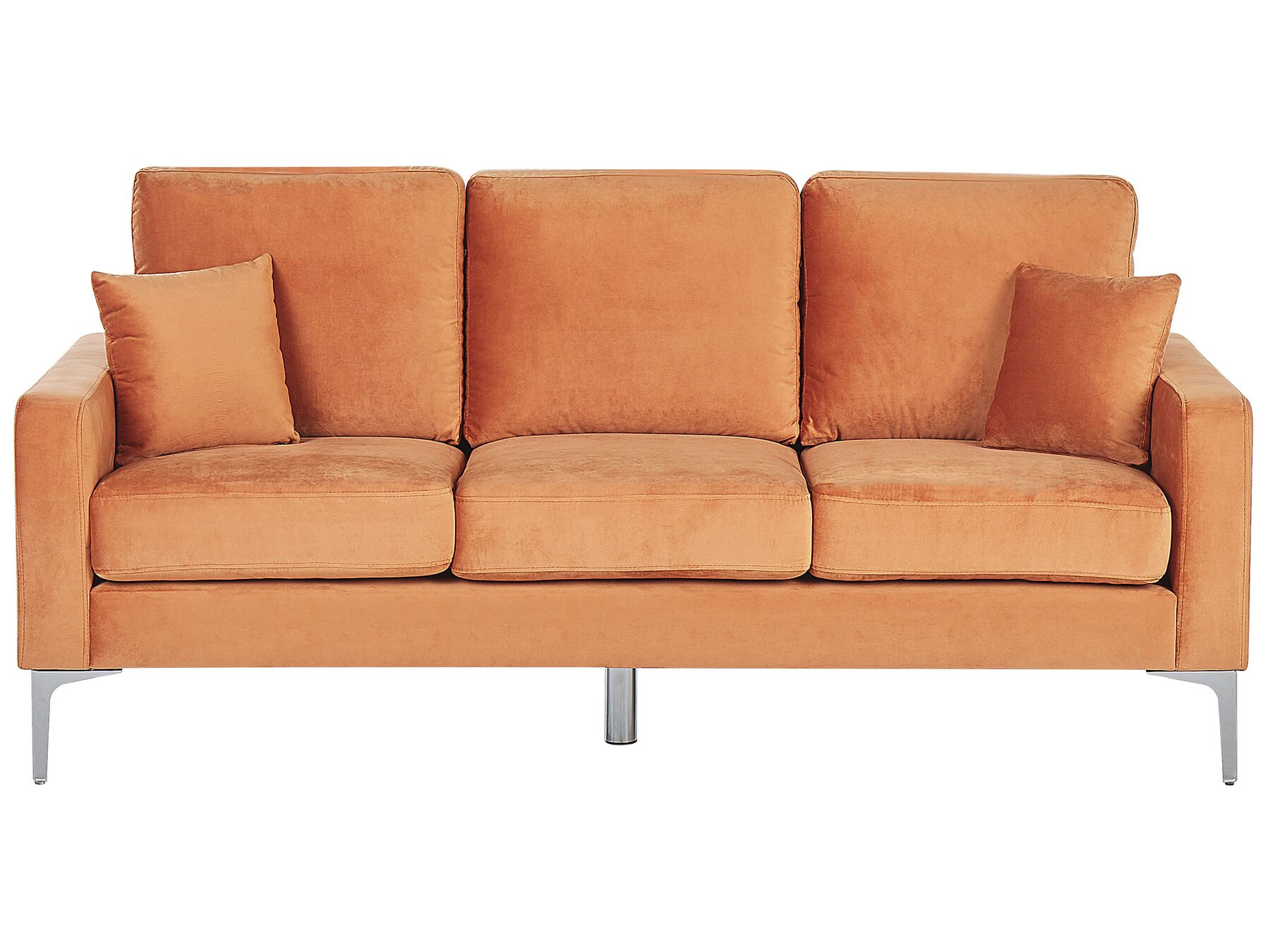Sofa 3-osobowa welurowa pomarańczowa GAVLE _813729