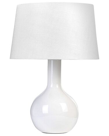 Keramická stolní lampa bílá SOCO